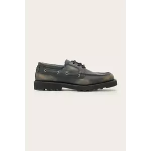 AllSaints pantofi de piele SKIFF SHOE culoarea negru, M013FC imagine