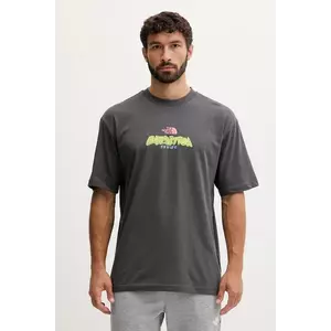 The North Face tricou din bumbac Expedition Celebration culoarea gri, cu imprimeu, NF0A8E3CRHI1 imagine