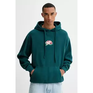 Kaotiko hanorac de bumbac culoarea verde, cu glugă, cu imprimeu, AR074-01-G002 imagine
