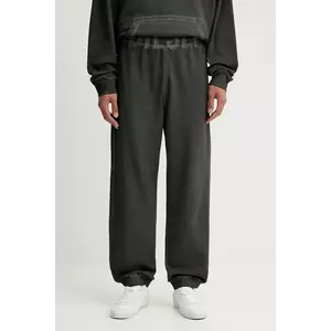 Diesel pantaloni de trening din bumbac P-MARKY-CUFF-T1 culoarea gri, cu imprimeu, A19574.0IKBR imagine