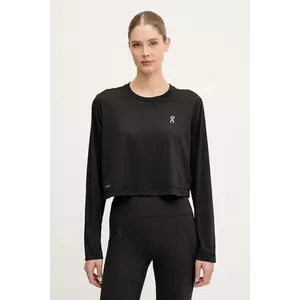 On mânecă lungă de antrenament culoarea negru, 1WF12520553 imagine