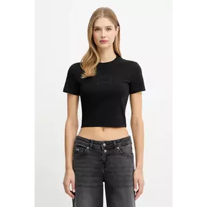 Versace Jeans Couture tricou culoarea negru, 79HAHC01 CJ02C imagine
