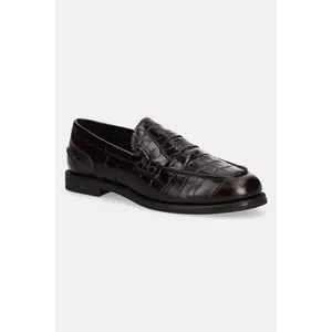 Gant mocasini de piele Gracelyn culoarea maro, cu toc plat, 31571061 imagine