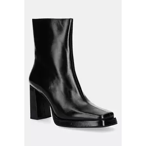 Jeffrey Campbell cizme de piele Maximal-Lo culoarea negru, cu toc drept, JC-852-3-2 imagine