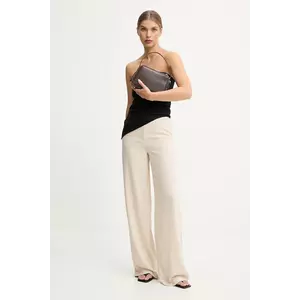 Answear.LAB pantaloni culoarea bej, lat, high waist imagine
