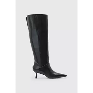 AllSaints cizme ODYSSEY LOW BOOT culoarea negru, cu toc cui, W019FD imagine