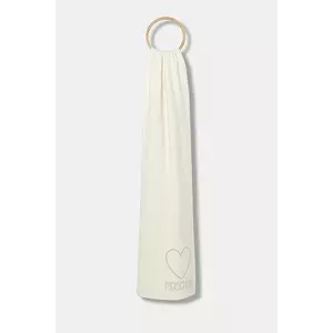 Moschino eșarfă de lână culoarea bej, cu imprimeu, M3333 30839 imagine