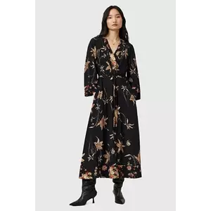AllSaints rochie DIANA culoarea negru, maxi, evazați, W020DD imagine