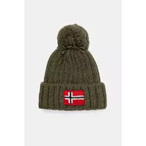 Napapijri căciulă din lână pentru copii SEMIURY culoarea verde, NP0A4GMHG0A1 imagine