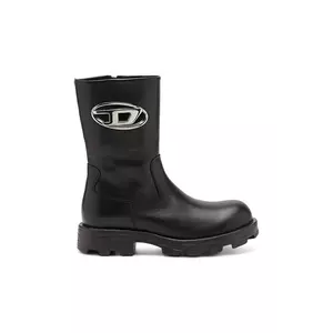 Diesel botine D-Hammer Bkr D W culoarea negru, cu toc plat, Y03692-P4471-T8013 imagine