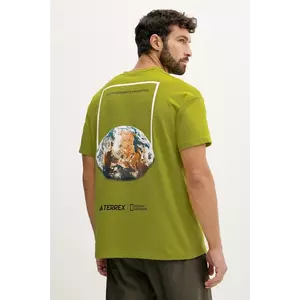 adidas TERREX tricou sport culoarea verde, cu imprimeu, KC2351 imagine