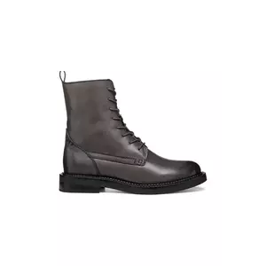 Geox cizme de piele D SERILDA culoarea gri, cu toc plat, D46WYG 00043 C6029 imagine