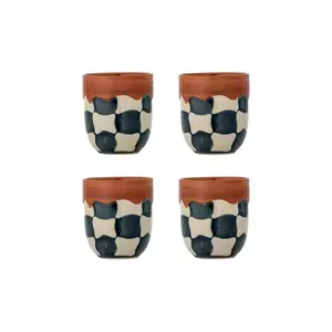 Bloomingville set căni Check 375 ml 4-pack imagine