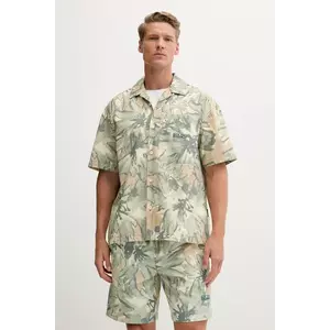 Napapijri cămașă jeans G-Talla bărbați, culoarea verde, relaxed, NP0A4IDJFCU1 imagine