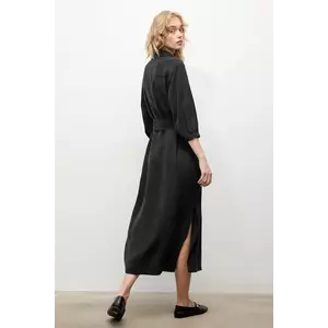 Answear.LAB rochie culoarea negru, midi, drept imagine