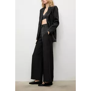 Answear.LAB pantaloni culoarea negru, lat, high waist imagine