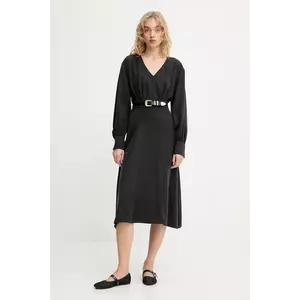 Answear.LAB rochie culoarea negru, mini, evazati imagine