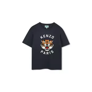 Kenzo Kids tricou de bumbac pentru copii culoarea bleumarin, cu imprimeu, K61505 imagine