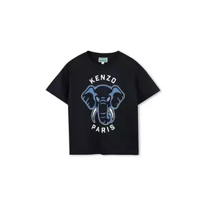 Kenzo Kids tricou de bumbac pentru copii culoarea bleumarin, cu imprimeu, K61446 imagine