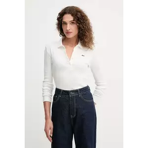 Lacoste longsleeve din bumbac culoarea bej, DF5281 imagine