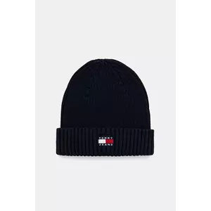 Tommy Jeans căciulă din bumbac culoarea bleumarin, AW0AW17899 imagine