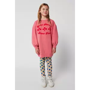 Bobo Choses rochie din bumbac pentru copii Have Fun culoarea roz, mini, oversize, 225AC087 imagine