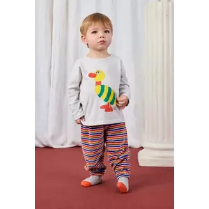 Bobo Choses pantaloni de trening pentru bebeluși Have Fun culoarea portocaliu, cu imprimeu, 225AB073 imagine
