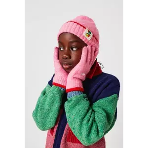 Bobo Choses căciulă din lână pentru copii Roll The Dice culoarea roz, 225AI035 imagine