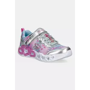 Skechers sneakers pentru copii INFINITE HEART LIGHTS - HEART culoarea argintiu, 303261L imagine