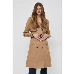 BOSS trench femei, culoarea bej, de tranziție, cu două rânduri nasturi 50489115 imagine