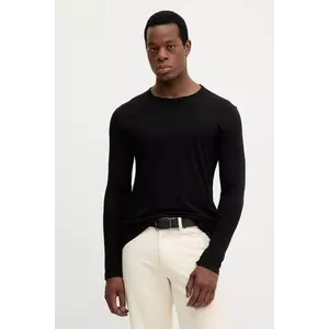 United Colors of Benetton longsleeve din bumbac culoarea alb, uni, 3JE1J19A9 imagine