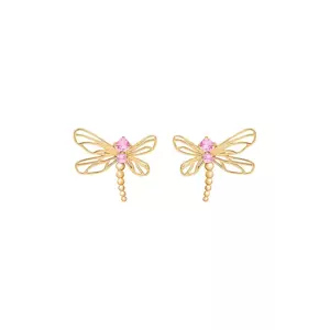 Lilou cercei placați cu aur Dragonfly 182/22/KOL/AZU/ROC/PO imagine