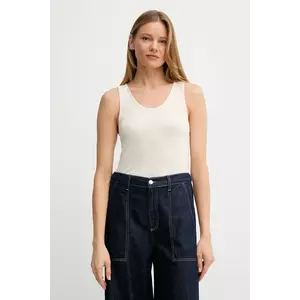United Colors of Benetton top culoarea bej, 3OVL1H00C imagine