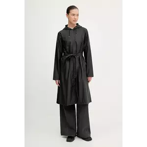 Rains geacă 12040 A-Line Longer W Jacket culoarea negru, de tranzitie, 12040 imagine