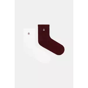 United Colors of Benetton șosete copii 2-pack culoarea bordo, 6AO50702A imagine