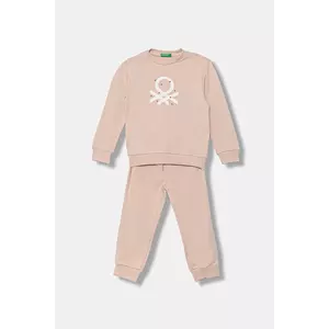 United Colors of Benetton trening de bumbac pentru copii culoarea roz, 3J68GK00S imagine
