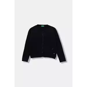 United Colors of Benetton cardigan de lână culoarea albastru marin, light, 126WC500X imagine