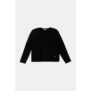 United Colors of Benetton cardigan de lână culoarea negru, light, 126WC500X imagine