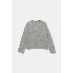 United Colors of Benetton cardigan de lână culoarea gri, light, 126WC500X imagine