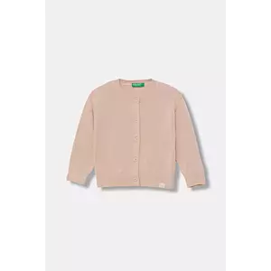 United Colors of Benetton cardigan copii culoarea roz, light, 19DKG500R imagine