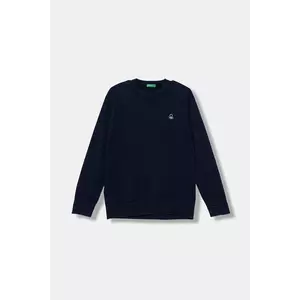 United Colors of Benetton pulover de bumbac pentru copii culoarea albastru marin, light, 120YC108S imagine