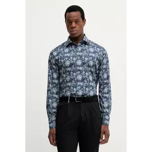 Eton cămașă din bumbac culoarea bleumarin, cu guler italian, slim, 100013941 imagine