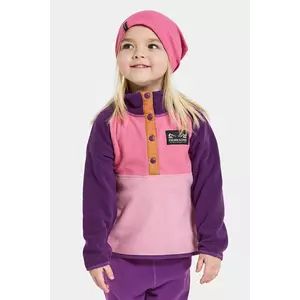 Didriksons bluză MONTE KIDS HALF BU 4 culoarea roz, uni, 505590 imagine