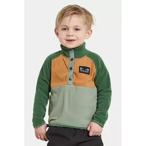 Didriksons bluză MONTE KIDS HALF BU 4 culoarea verde, uni, 505590 imagine