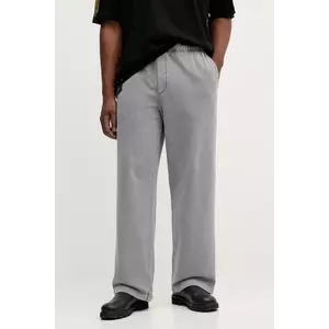 Versace Jeans Couture pantaloni de trening din bumbac culoarea gri, cu imprimeu, 79GAAE00 CF00E imagine