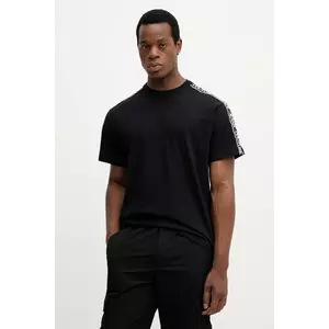 Versace Jeans Couture tricou din bumbac culoarea negru, cu imprimeu, 79GAHC02 CJ01C imagine