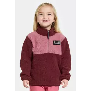 Didriksons bluză GOSIG KIDS HALFZIP culoarea bordo, uni, 505536 imagine