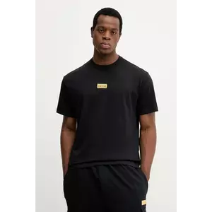 Versace Jeans Couture tricou din bumbac culoarea negru, cu imprimeu, 79GAHT08 CJ00T imagine