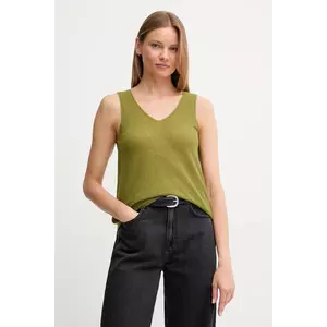 United Colors of Benetton top de lână culoarea verde, 109PDH01F imagine