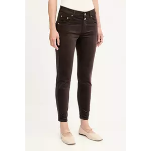 Marc O'Polo pantaloni de catifea cord culoarea maro, mulată, medium waist, 508103411129 imagine